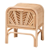 bali & pari Carabella Bohemian Natural Rattan 1-Drawer Nightstand